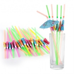 Disposable umbrella straws